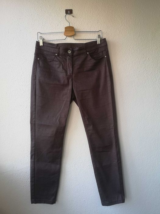 Calças skinny efeito pele cobra Taifun 40