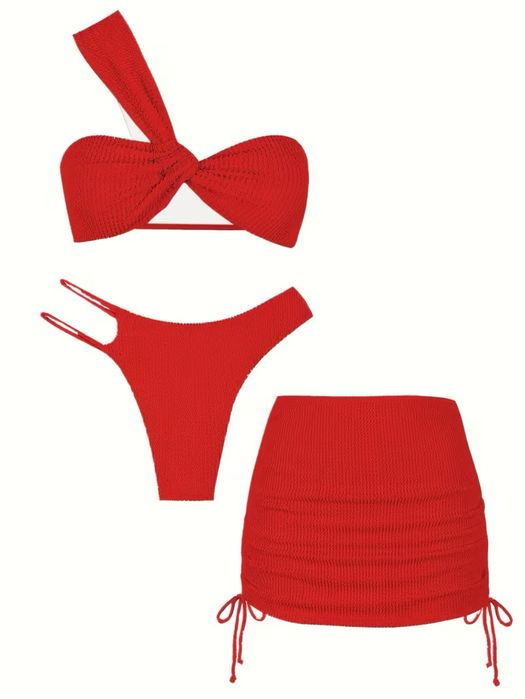 Жіночий модний комплект купальника однотонний