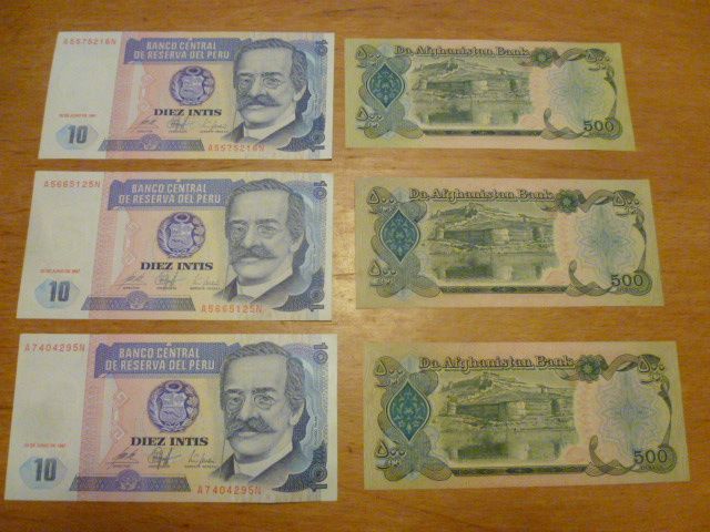 Notas estrangeiras de colecção