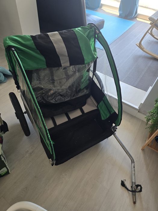 Carrinho de 2 criancas para bicicleta