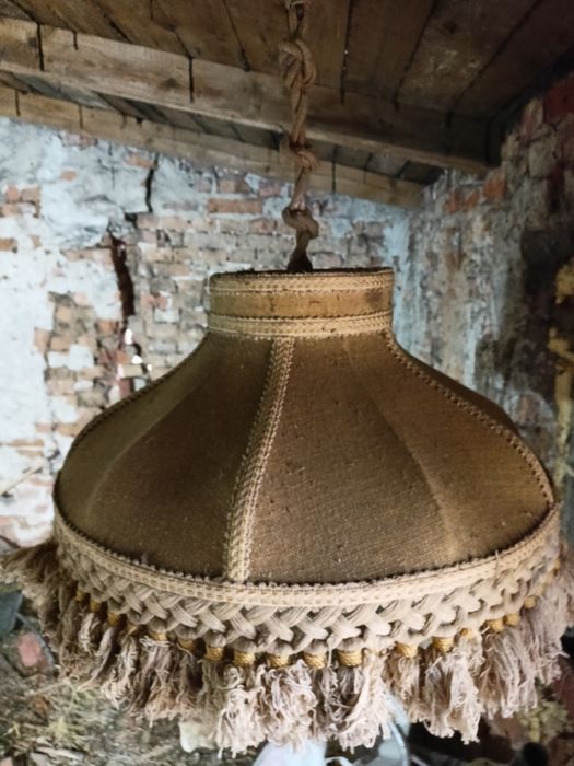 Żyrandol z abażurem materiałowym