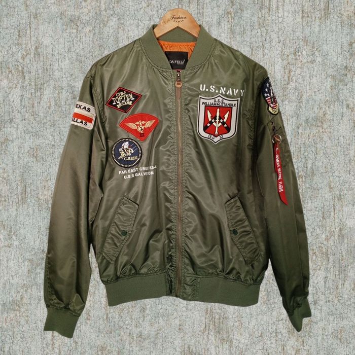 Чоловіча куртка-бомбер  Top Gun MA-1 (U.S. Navy) Dafeili XL