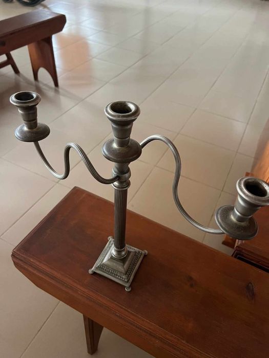 Castiçal Prata Folheada