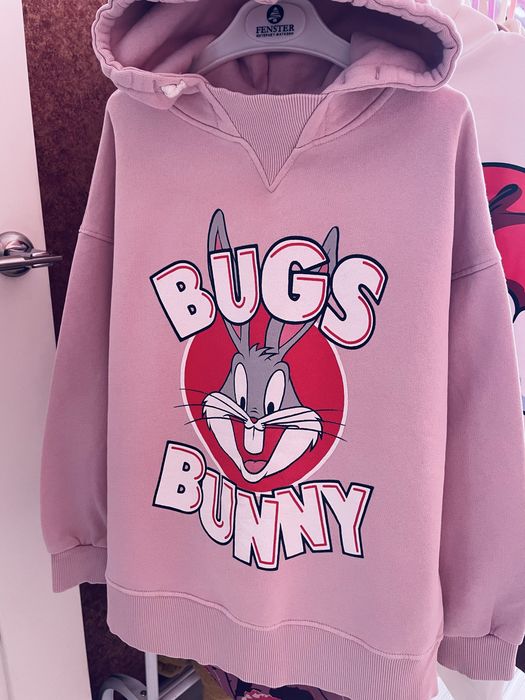Гламурная толстовка худи Багз Банни ZARA Looney Tunes Bugs Bunny.
