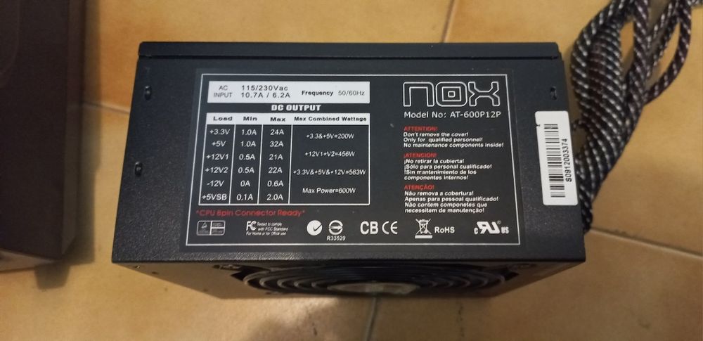 Caixa pc NOX com gravador dvd e leitor de cartões