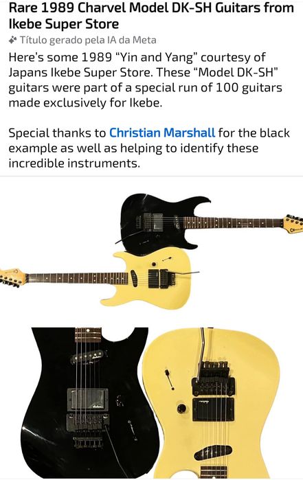 Guitarra Charvel DK-SH made in Japan