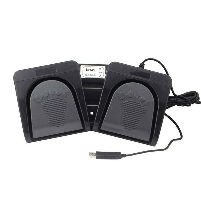 Podwójny przełącznik nożny USB iKKEGOL – programowalny footswitch