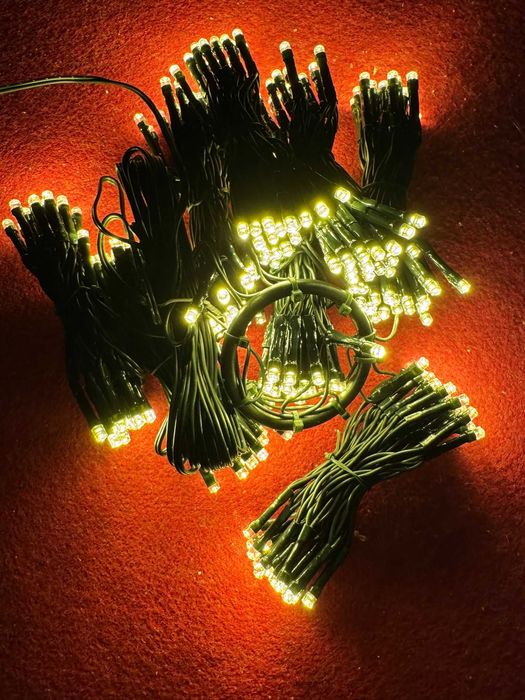 Lampki choinkowe z pierścieniem 2m 8 pasm 280 diod LED Warm White