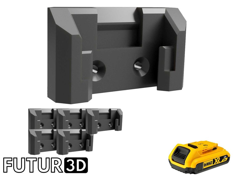 5x Uchwyt pojedynczy na akumulator DeWALT 18V XR FlexVolt z blokadą
