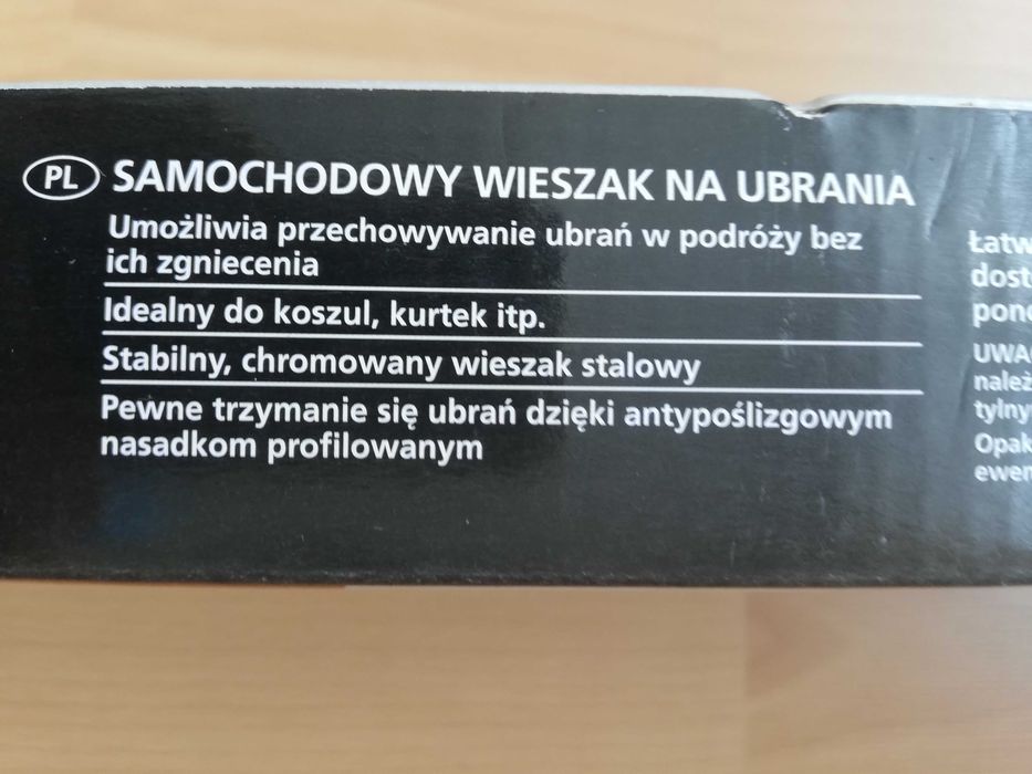 Sprzedam samochodowy wieszak na ubrania. I hu hu