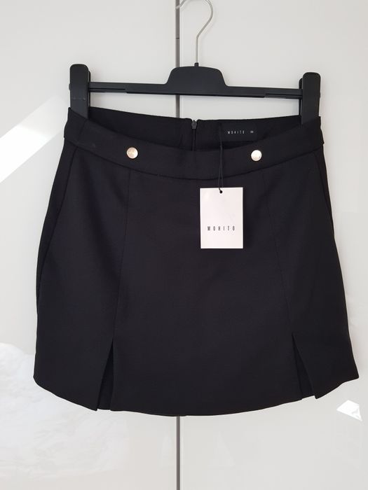 Mohito nowe czarne spódnico spodenki S nowe z metką basic spódnico szorty jesienne eleganckie