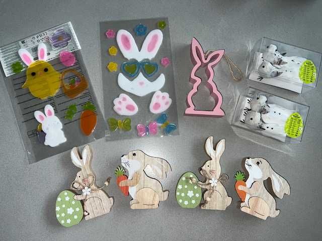 WIELKANOC mega zestaw ozdób na Święta Wielkanocne 121 szt.