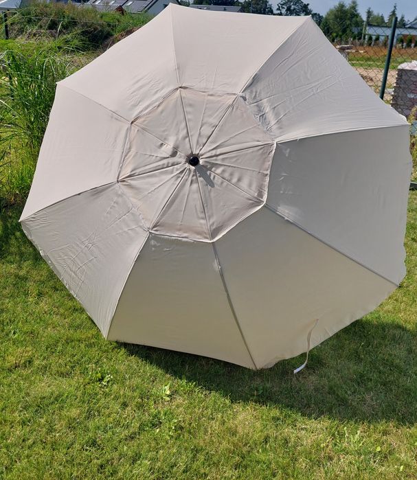 Parasol ogrodowy, kolor ecru, nowy.