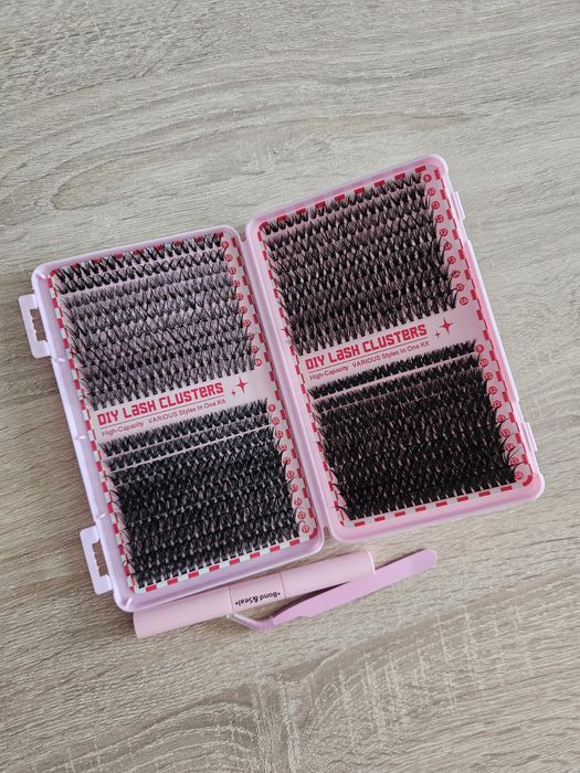 Zestaw rzęsy bondingowe 800szt klej pęseta  30D 40D 60D 80D