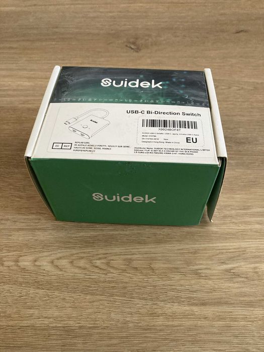 Switch SUIDEK USB-C Bidirecional 8K 60Hz | PD100W | 10 Gbps | Novo