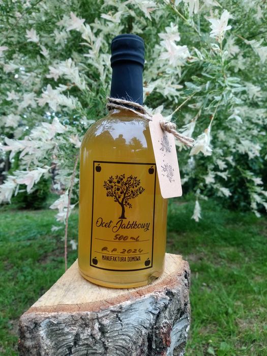 Ocet jabłkowy długofermentowany, żywy