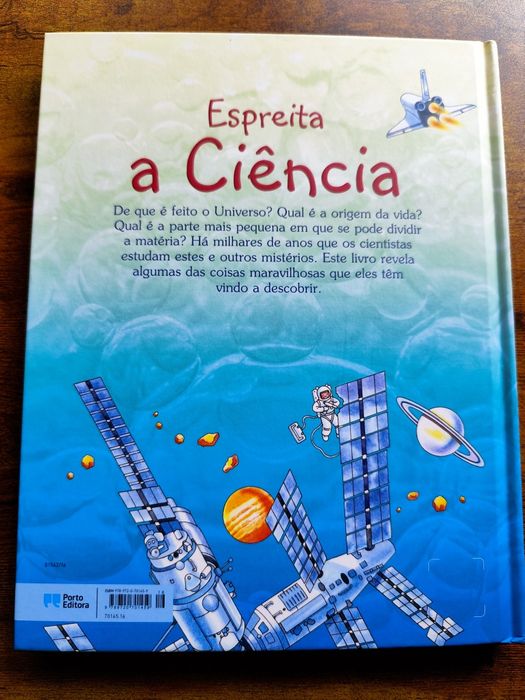 Livro infantil de ciência novo "Espreita a Ciência"
