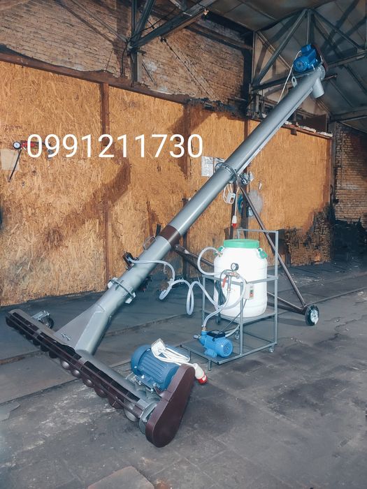 Шнековий навантажувач, шнековий погрузчик, гибкий шнек, протравитель