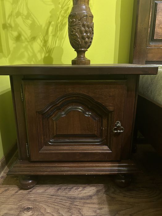 Łóżko Drewniane, 160/200 + Szafka Nocna