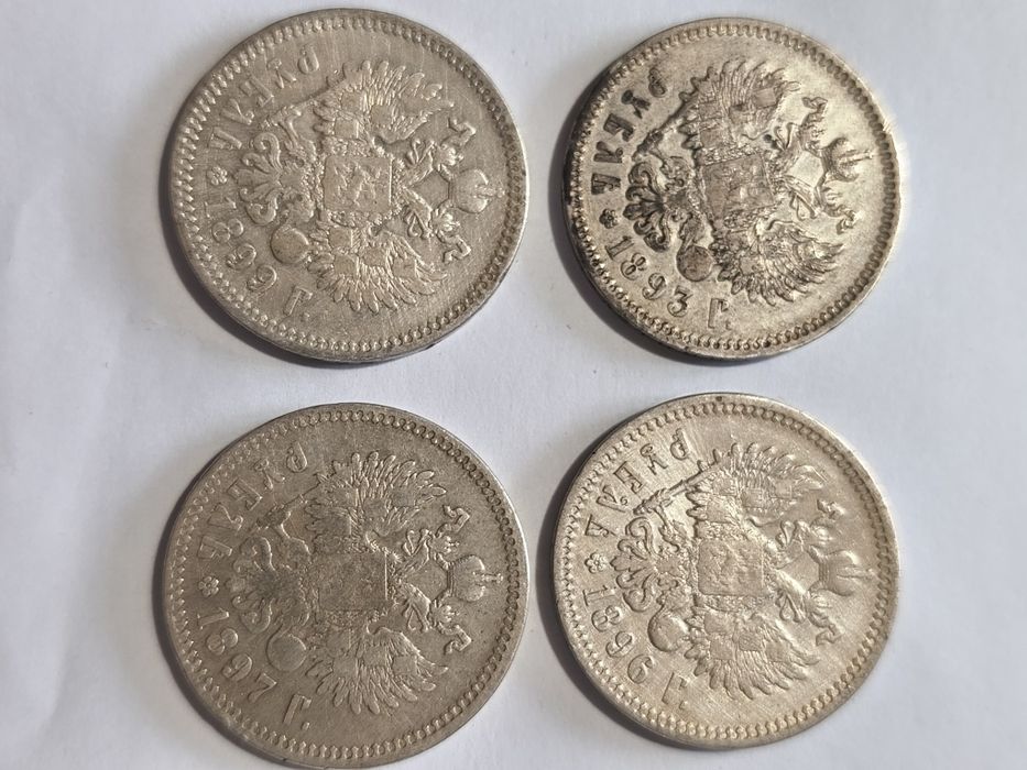 Carskie i sowieckie srebrne ruble i półrublówki