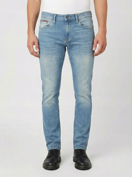 Tommy Hilfiger Slim Scanton Dżinsy Męskie Czarne W29 L32