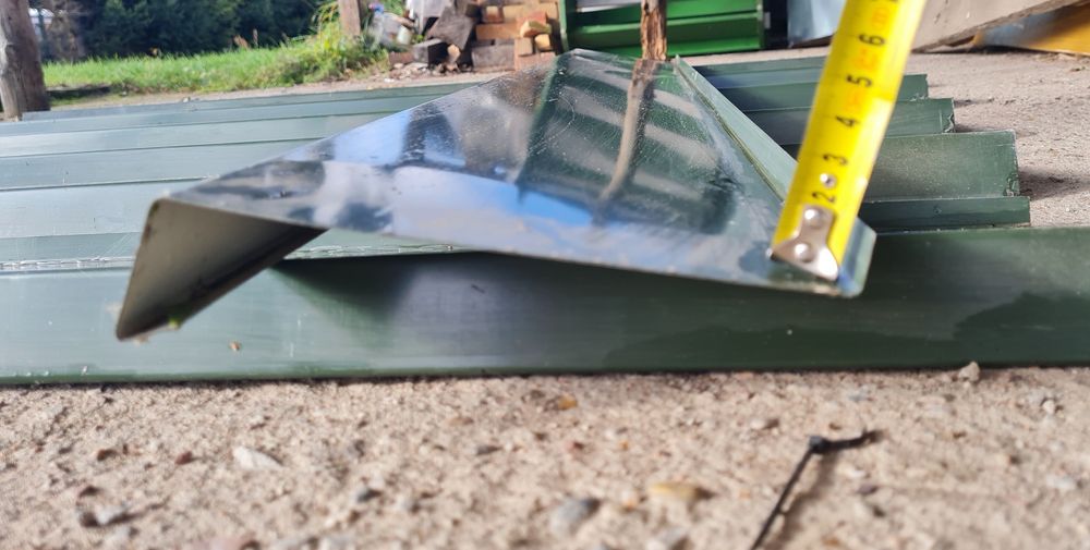 Parapety zewnętrzne stalowe zieleń butelkowa 7 sztuk