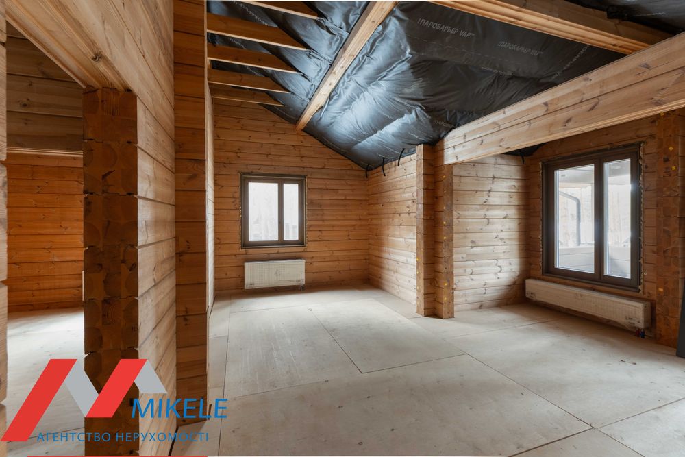 Без% Котедж з брусу Хонка 510 м2, ділянка 63 сот., смт. Глеваха