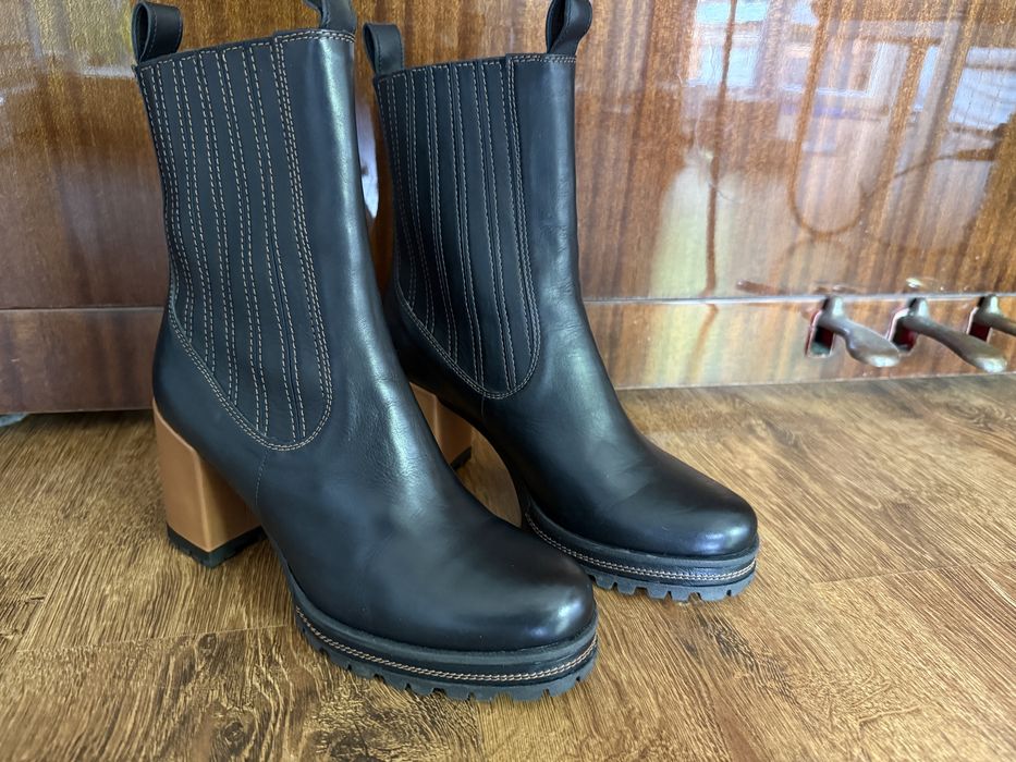 Botki ze skóry cielęcej 7mil rozm. 38