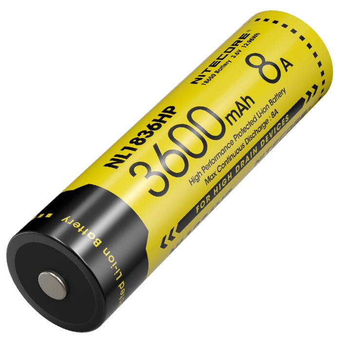 Акумулятор 18650 (8A, 3600mAh) Nitecore NL1836HP