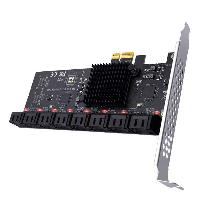 Контроллер адаптер 10, 16, 20 и 24 порта SATA на PCI-e x1, x4, x16
