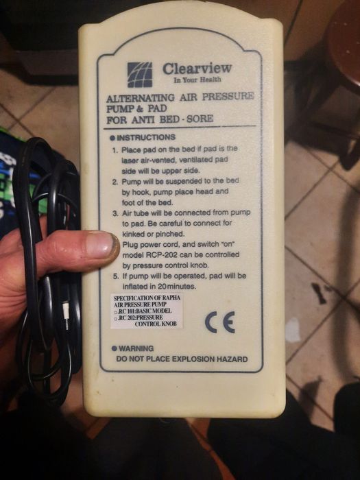 Pompa do materacy przeciwodleżynowych