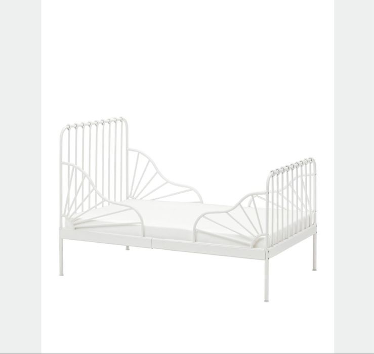 Łóżko z rozsuwaną ramą Ikea Minnen + materac