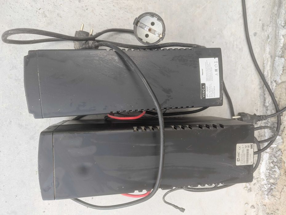 Інвертер. Пристрій безперебійного живлення Vinga LCD 600VA та  mustek powermust 636 БЕЗ АКБ. UPS