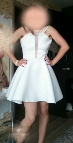 Sukienka ecru Polski producent