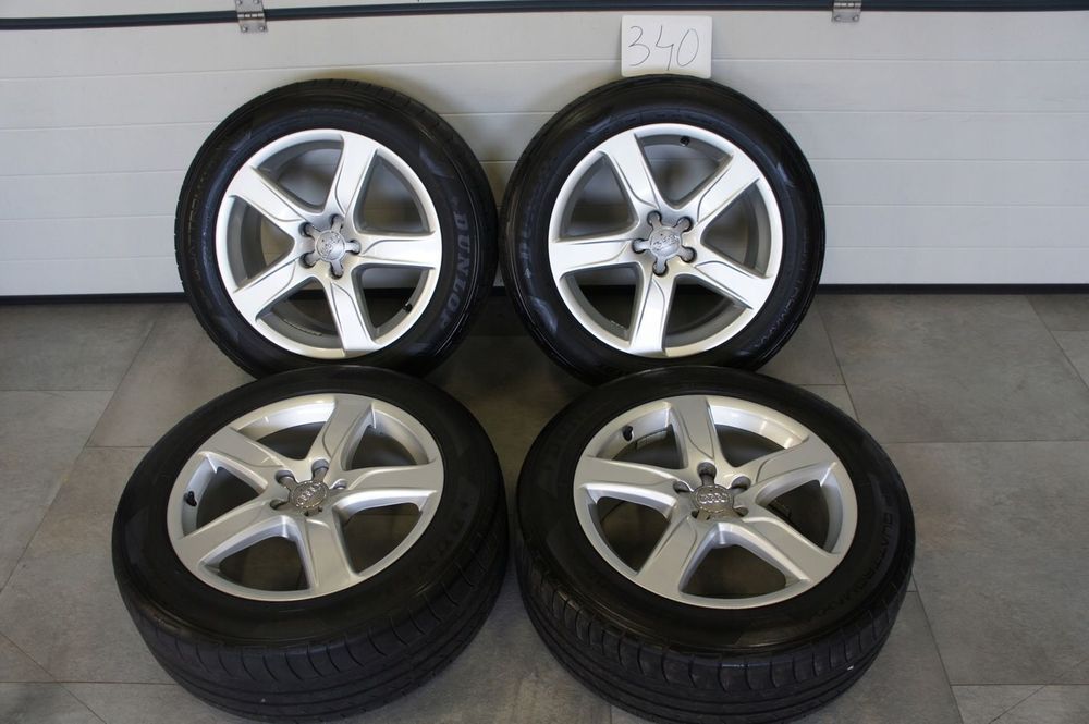 NR 340 Koła Lato AlufelgiI A6 Allroad 4G0 C7 235/55/18 Dunlop ok 6,22mm
