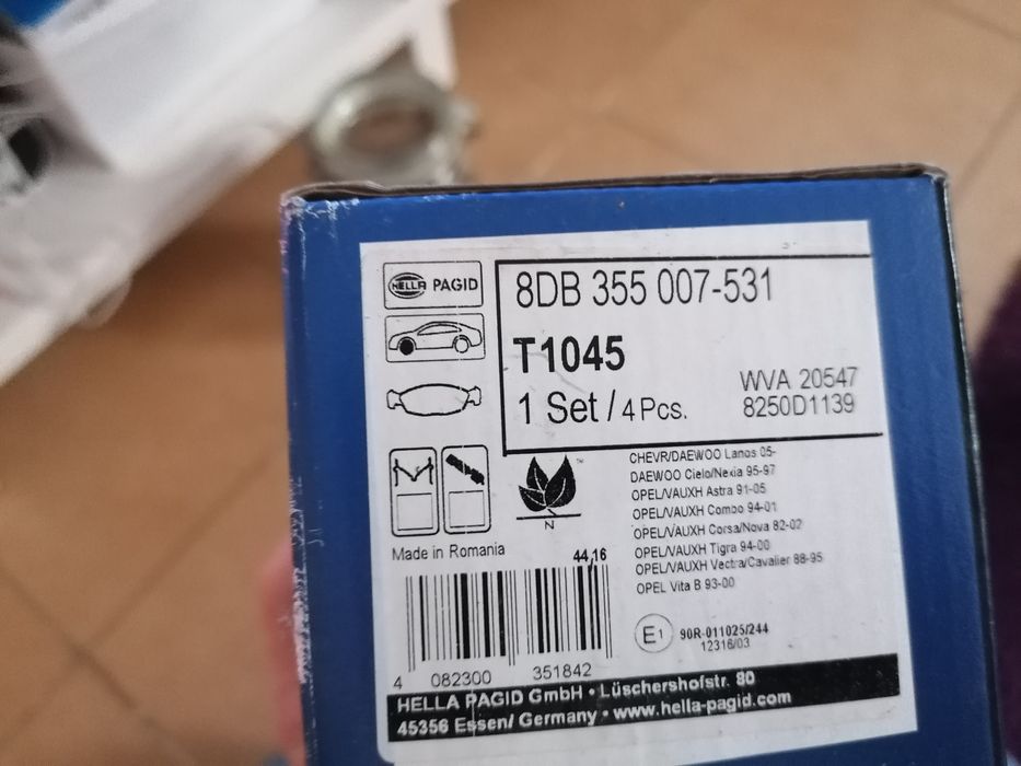 Pastilhas travão novas