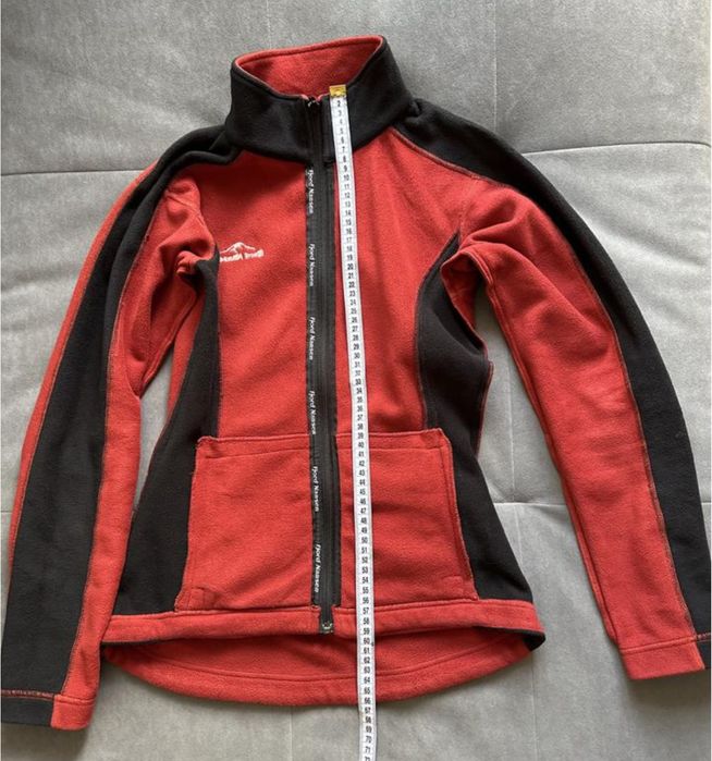 Куртка фліска fjord nansen micropile 150 червона / чорна розмір