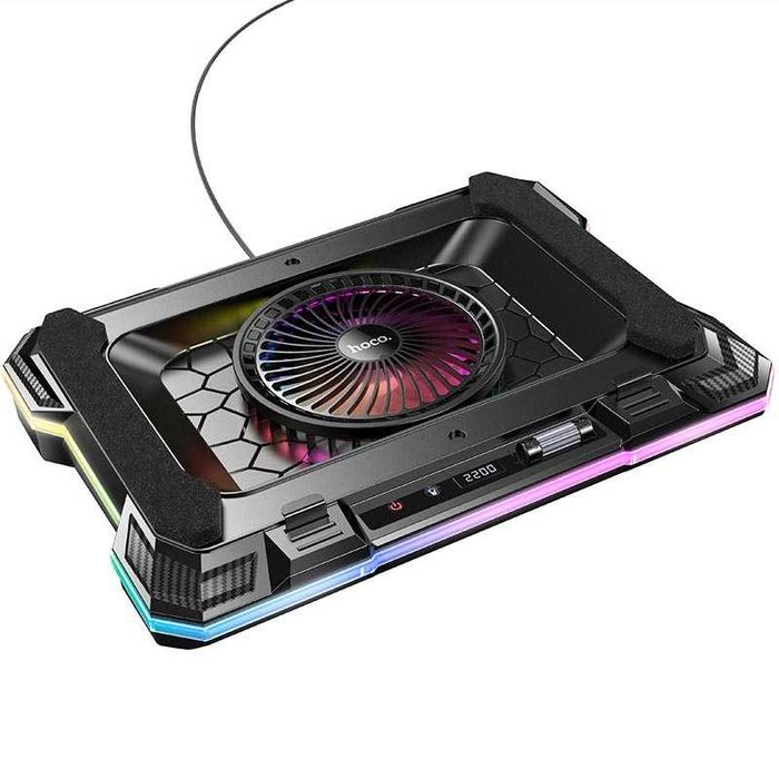 Кулер подставка для Ноутбука HOCO DH20 10 режимов RGB 7 уровней 2 USB