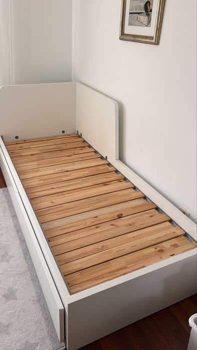 Cama individual/ dupla/ solteiro branca flekke