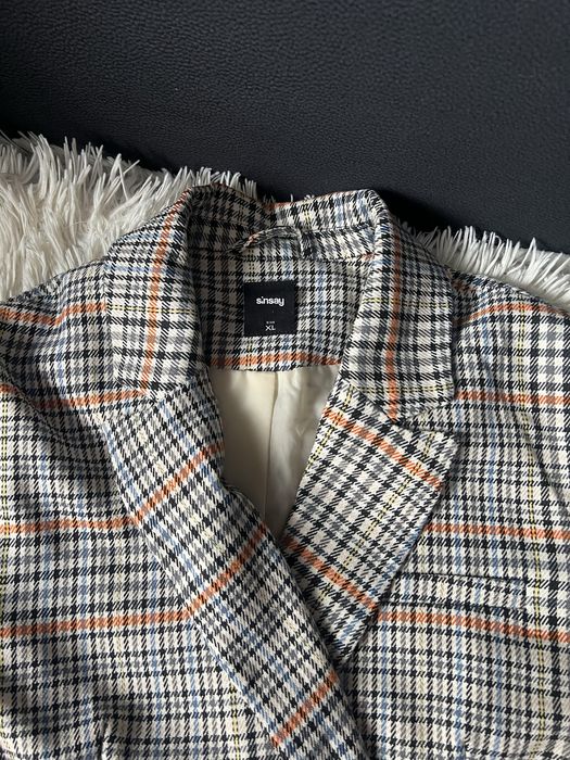 Marynarka w kratę Sinsay w rozmiarze XL