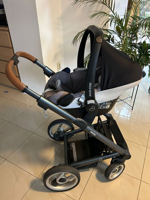 Wózek Mutsy Igo 2+ gondola + fotelik Maxi-Cosi + adaptery + śpiwór