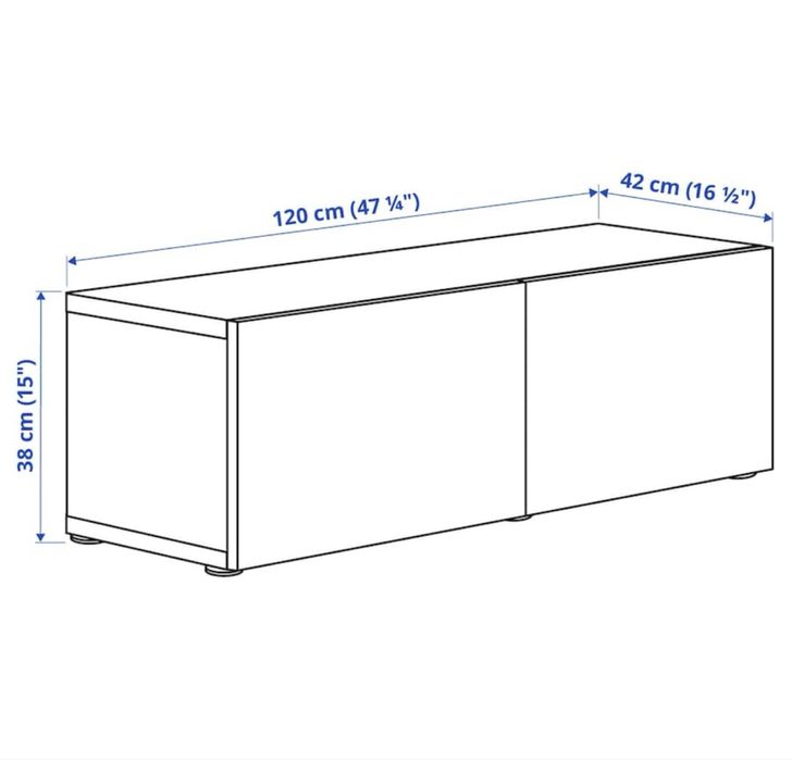 Ikea Besta szafka pod tv i nad tv