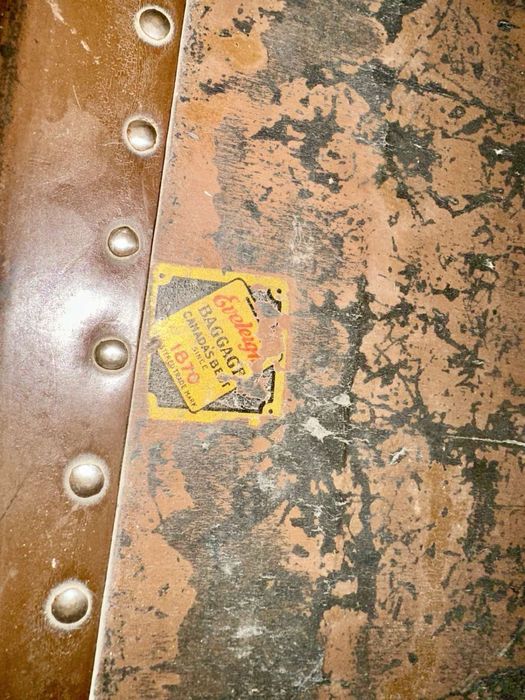 Антикварний шкіряний дорожній сундук, Канада, поч. ХХ ст.