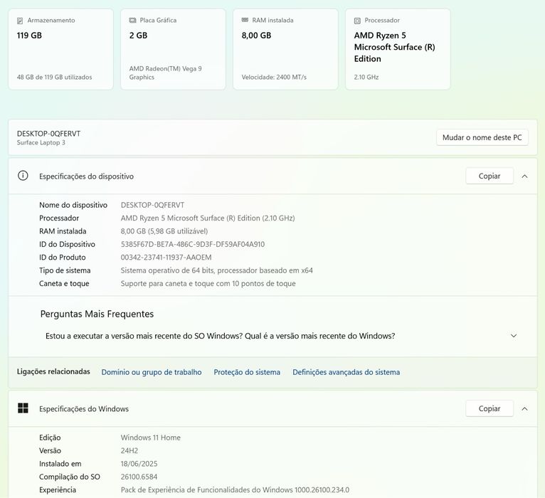 Microsoft Surface Laptop / Troco por iPhone ou Mac
