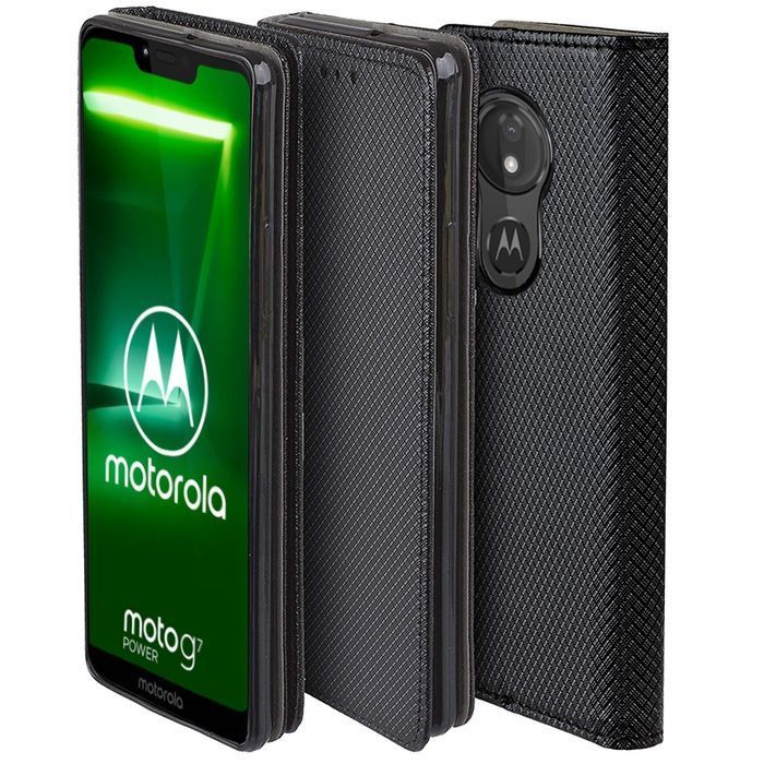 Etui Z Klapką Telforceone Do Motorola Moto G7 Power Czarny