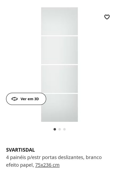 Conjunto de 8 Vidros Svartisdal para roupeiro