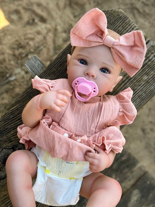 Lalka Reborn Niemowlę Realistyczna Dziewczynk z Magnetycznym Smoczkiem