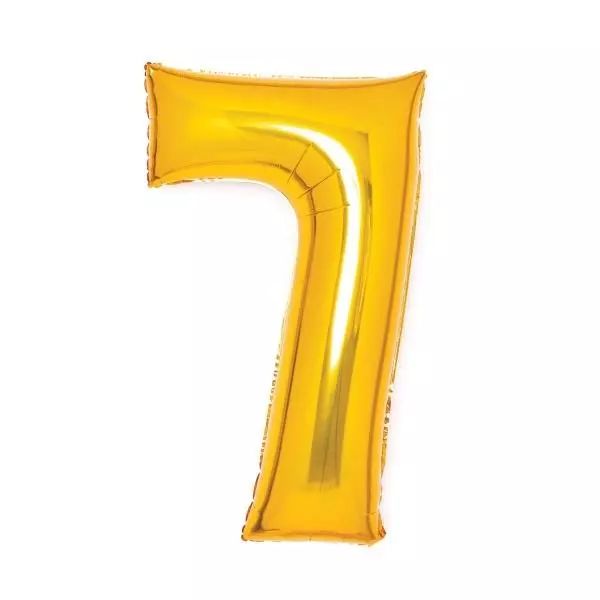 Balon Foliowy Cyfra 7 Złota 45X66Cm. Nowy Produkt
