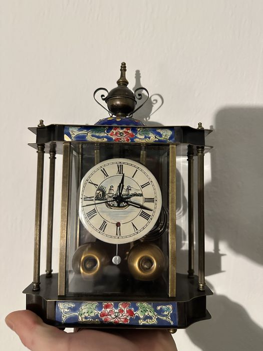 zegar kominkowy emaliowany cloisonné
