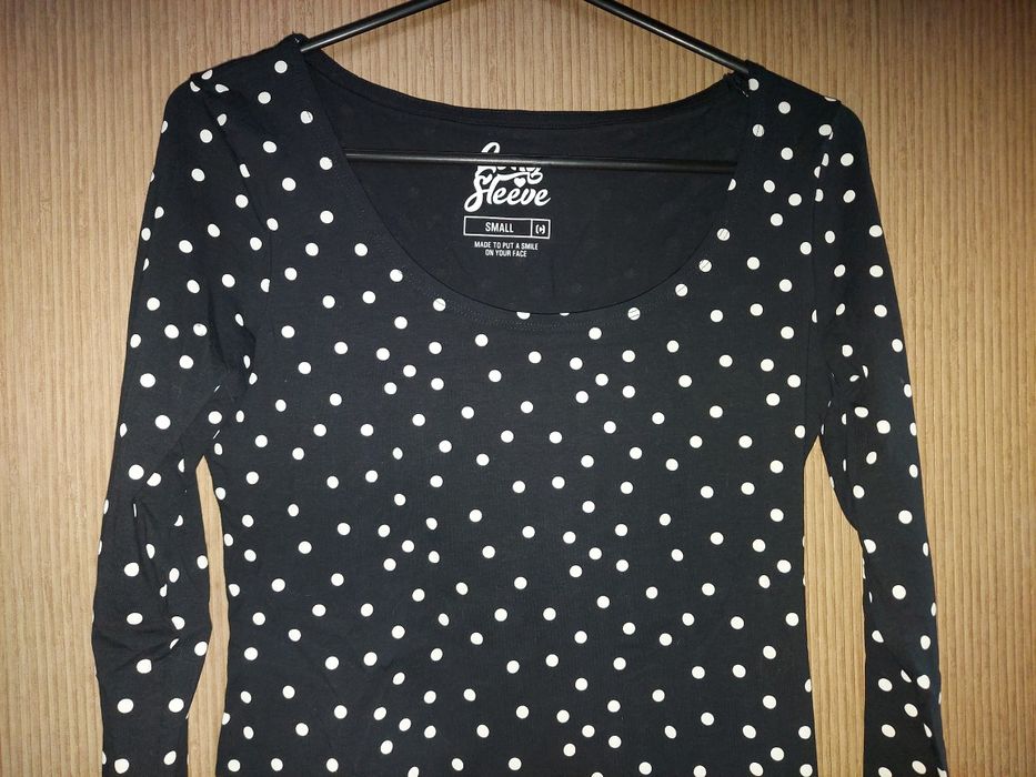 Cropp | kropki | groszki | koszulka | bluzka z długim rękawem